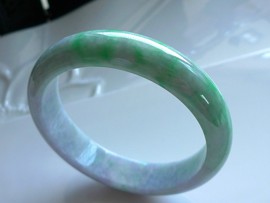 金点祥 冰糯种阳绿手镯 49.35g