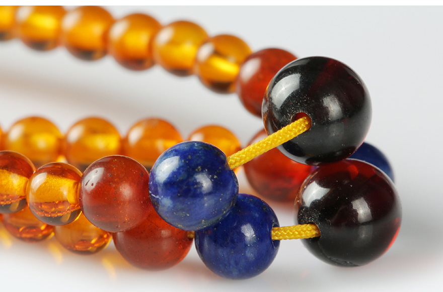 【宗教文化】观音寺 佛教七宝 琥珀佛珠 佛法加持jd05080