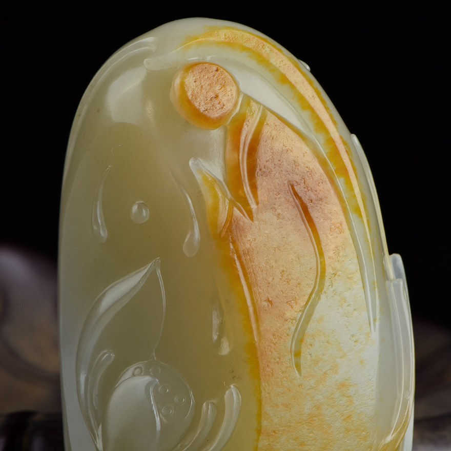 省级玉雕大师杨三喜和田籽料《悟道》51.3g【传世匠心】【图片 价格 