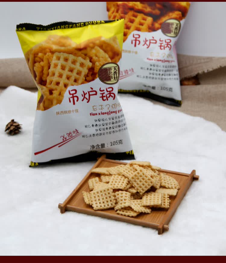 【陕西馆】陕西特产 天香坊吊炉锅巴袋装105克 麻辣 孜然 五香 休闲
