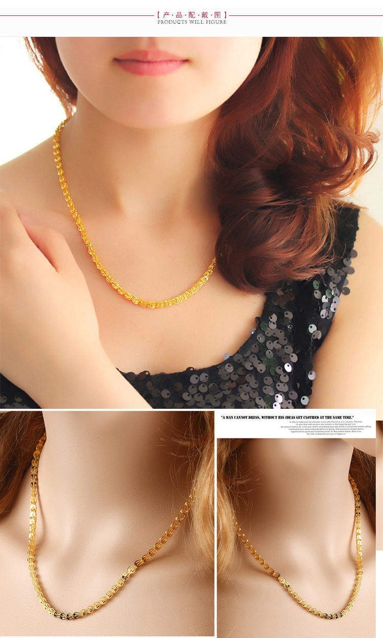 沁帝珠宝黄金项链女款足金9999凤尾黄金项链女女款金项链结婚三家送