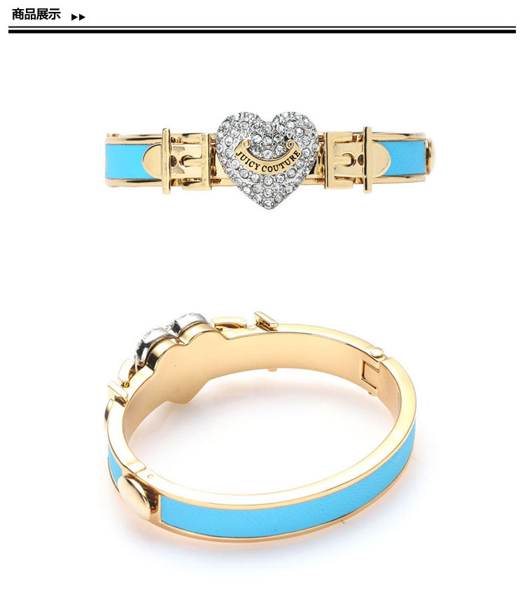 juicy couture【2014新款】简约心形水晶手镯jcyjru7877e14003 蓝色
