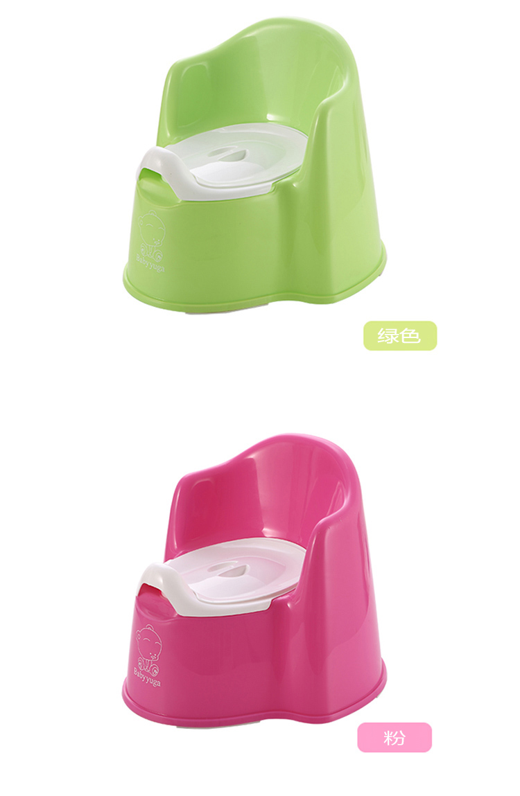 宝贝时代 儿童坐便器 靠背式儿童坐便器 绿色