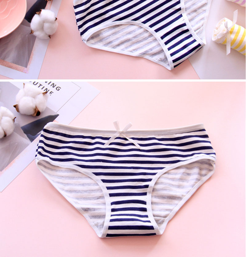 艾芽米学生内裤1214岁发育期内裤女孩纯棉三角裤衩少女生理底裤中大童