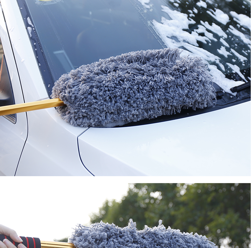 洗车刷 汽车掸子毛刷子家车用套餐蜡拖软毛擦小车洗车拖把加长柄合金