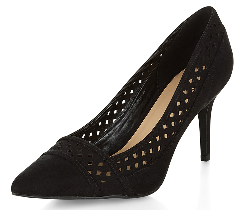 new look夏季新品时尚黑色高跟鞋370819501 黑色 35