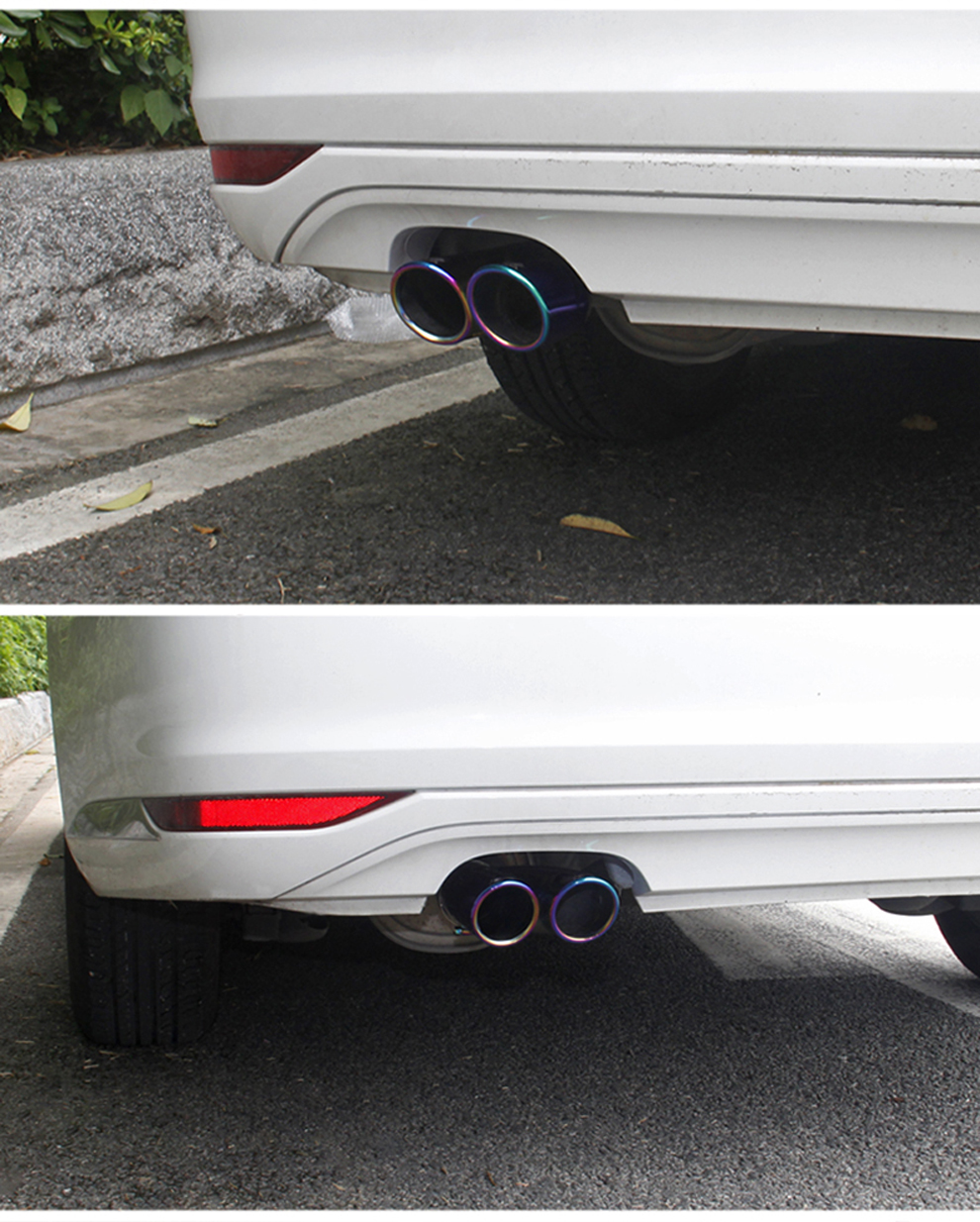 frie 适用于大众新朗逸尾喉改装一出二排气管朗行改装尾喉新朗逸改装