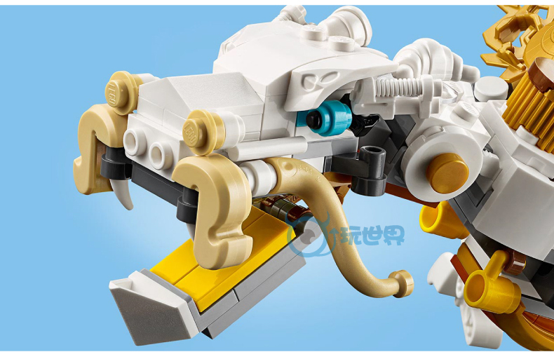 lego/乐高 忍者系列 幻影忍者吴大师的白色神龙70734 玩具积木