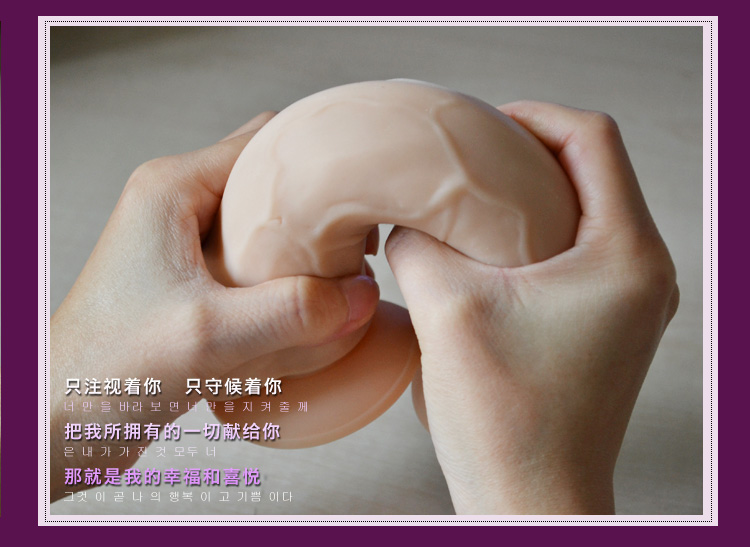 zini 韩国仿真阳具假阳具 女用自慰器 硅胶吸盘柔软震