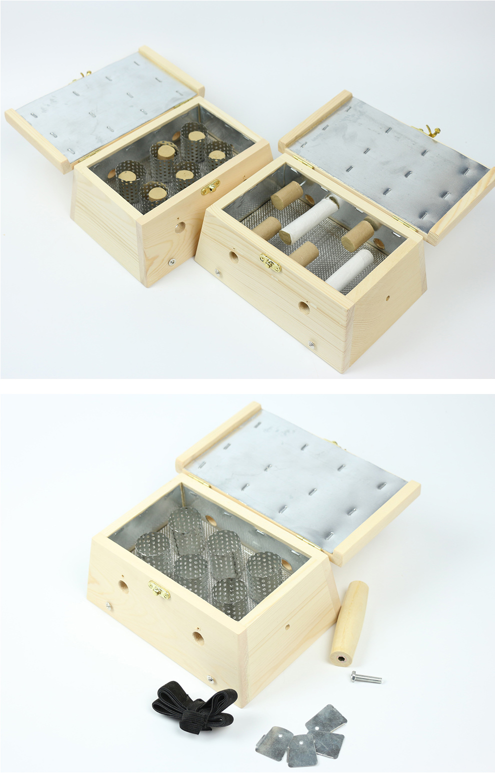 助鑫 艾盒艾灸盒木制6孔随身灸温灸器妇科女性通用全身家用宫寒腹部