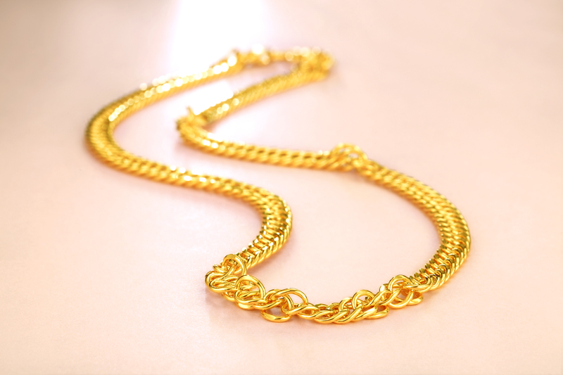 珂兰 黄金项链/足金大气链/男士款 豪华 大牌扁款泰国链 约47.1-47.