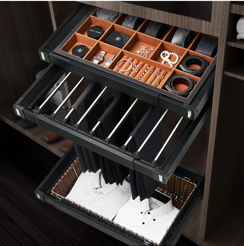 篮多功能柜内储物篮衣帽间收纳篮配件家用五金配件衣帽间收纳盒多宝盒