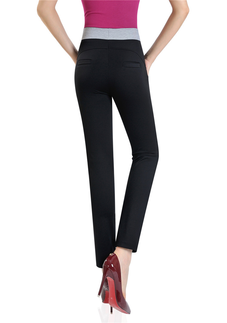 艾罗莱2016中老年新款女装夏九分裤中年大码时尚妈妈装中腰裤子 白色