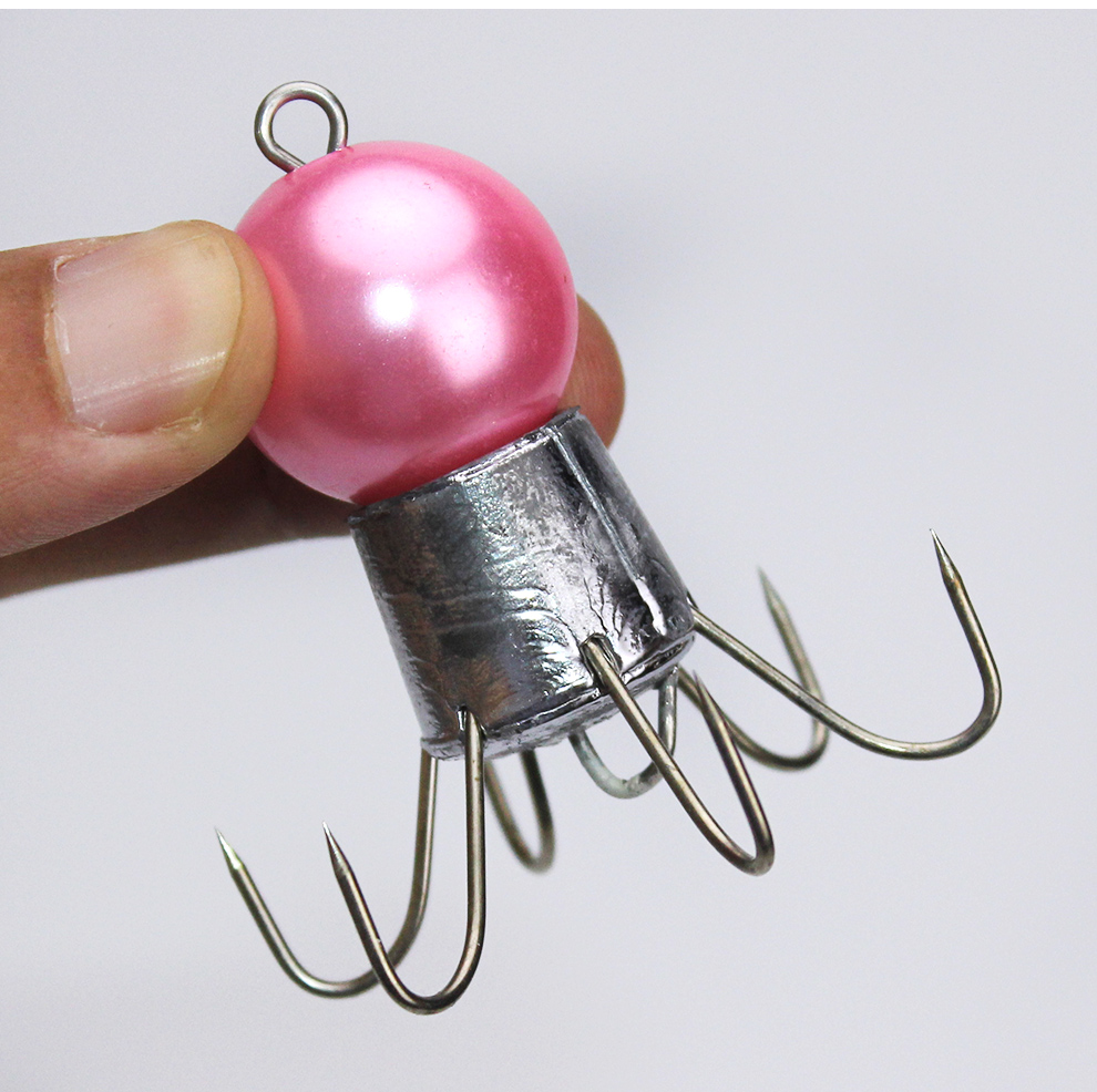 夜光鱿鱼钩钓拔稍六爪八爪鱼钩章鱼钩夜钓伞钩荧光海钓鱼钩 六爪鱿鱼