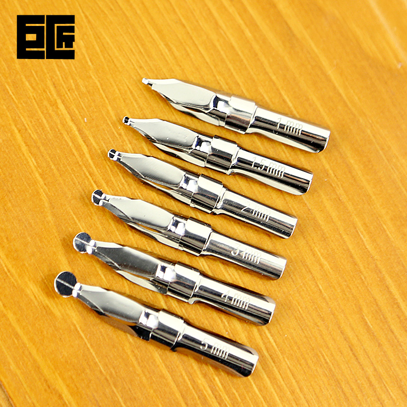 巨匠 蘸水笔 圆头艺术笔尖 英文书法钢笔 装饰笔尖 笔杆套装 单支 1.