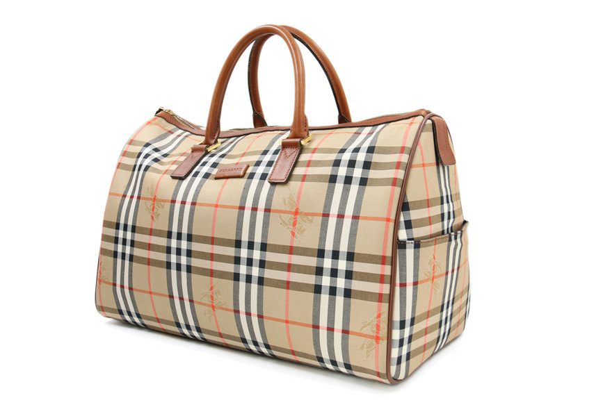 [90新] burberry 博柏利 经典卡其格纹女士手提袋