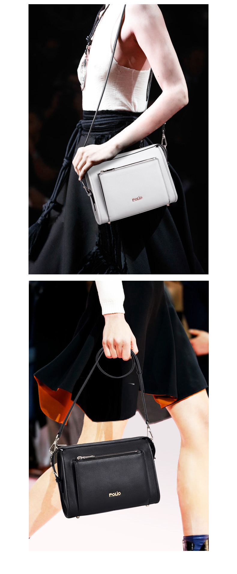 folio/弗里欧女士春夏小方包时尚休闲斜挎包牛皮单肩包百搭女包包