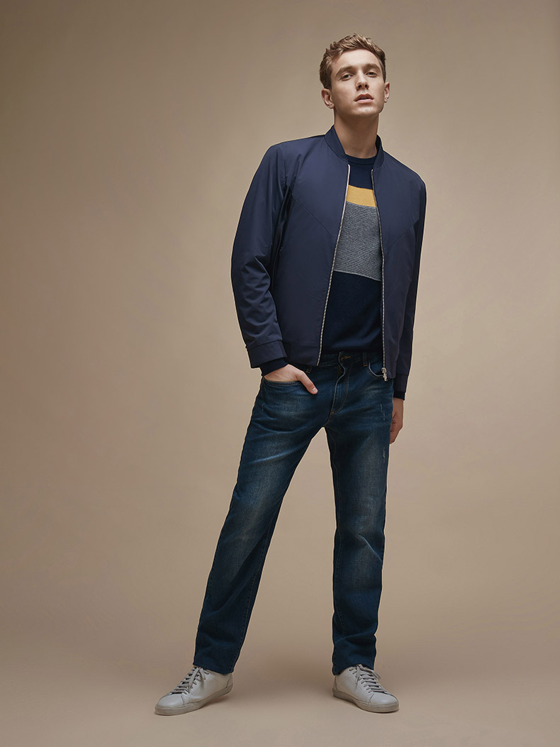 【京选尚品x劲霸】劲霸男装k-boxing 男士短版充气夹克劲霸气度茄克