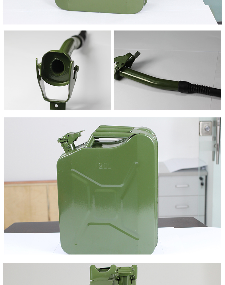 便携式车载备用油箱 立式应急油桶 汽油桶柴油桶加油桶 自驾游装备10l