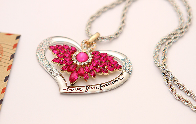 克莱雅宝 景泰蓝手镯 时尚饰品项链 女士毛衣链 玫红【图片 价格 品牌