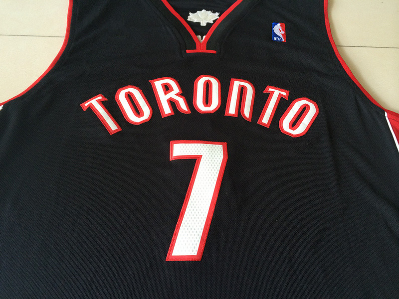 nba篮球服 猛龙队7号 洛瑞球衣 红黑色刺绣 l