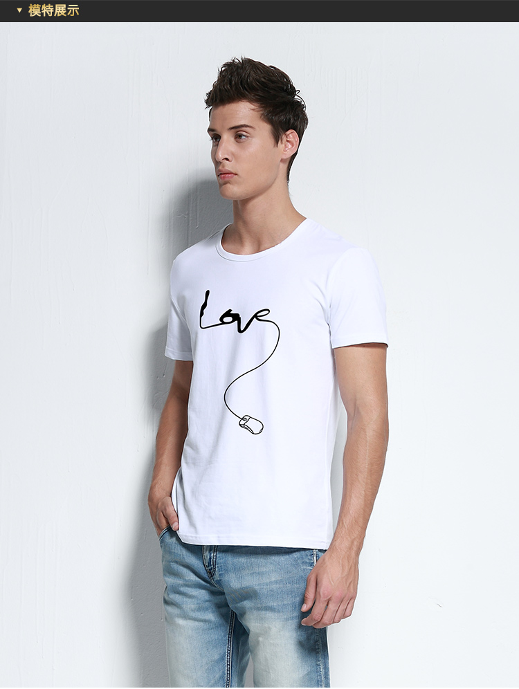 拓路者 2016夏季纯棉短袖t恤男圆领个性创意半袖汗衫全棉休闲t桖