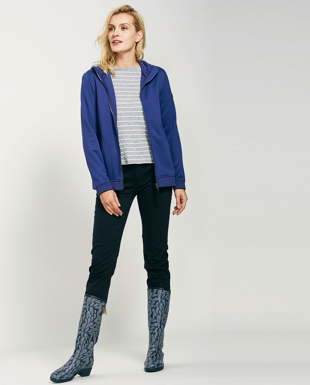 aigle艾高mis jul print女款高帮印花休闲舒适环保材质手工雨靴 冷杉