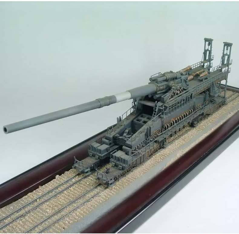 毫米大炮巨炮1/72德国800毫米多拉列车炮k5e列奥波德列车炮仿真模型 1