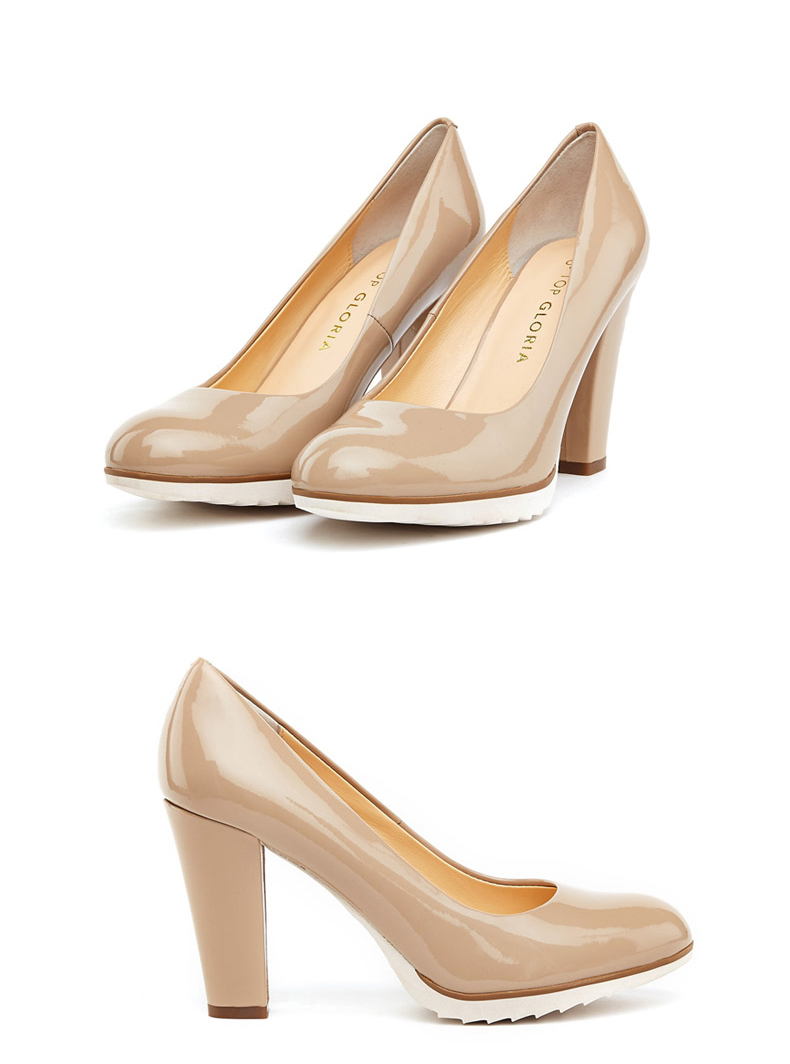 topgloria/汤普葛罗2015秋欧美休闲女鞋 浅口套脚高跟单鞋103370e