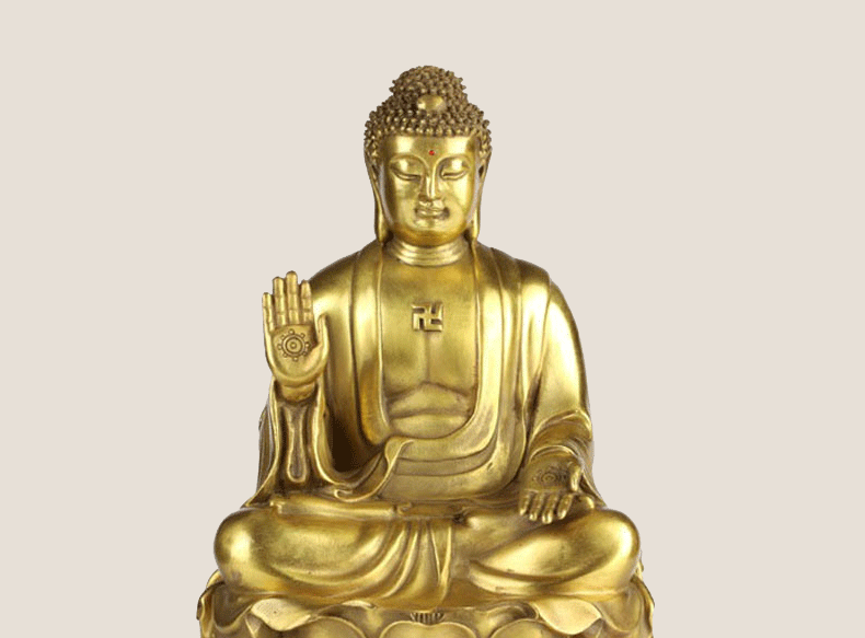 纯铜大日如来天坛佛摆件释迦牟尼佛祖铜像毗卢遮那佛家居办公商务礼品