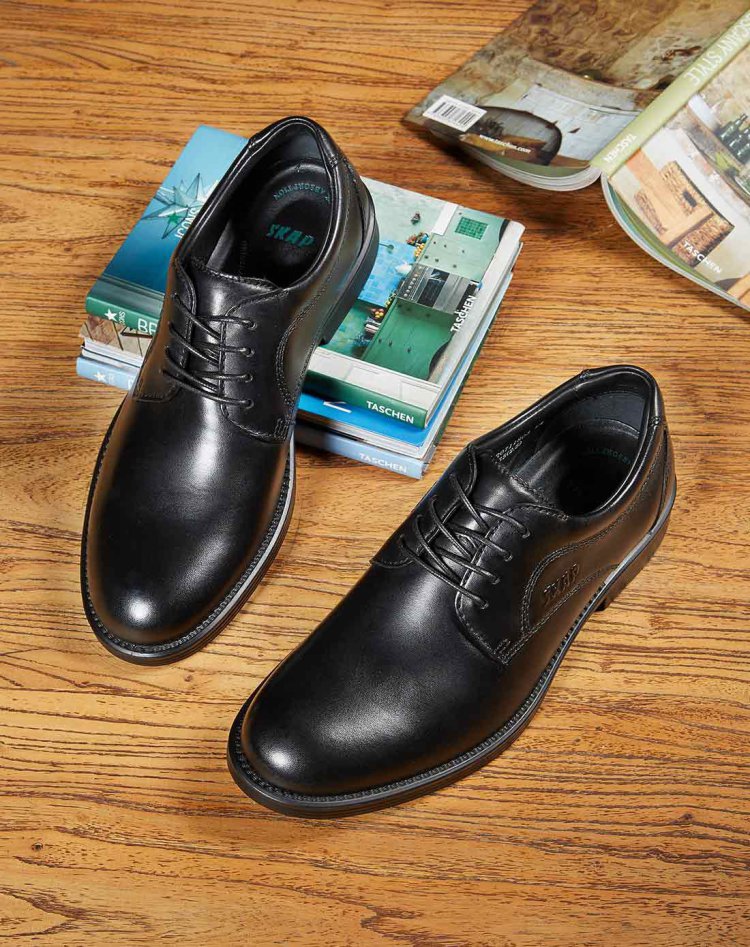 圣伽步skap 软牛皮超轻商务黑色男皮鞋 黑色 275(45)