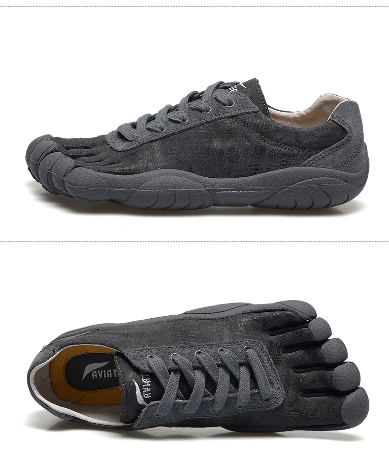 五指鞋 男款休闲登山鞋防滑耐磨低帮透气四季户外鞋徒步鞋 深灰色 38