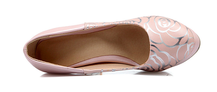 布里塞伊斯春秋季新款女士鞋圆头浅口粗跟高跟皮鞋防水台工作单鞋32