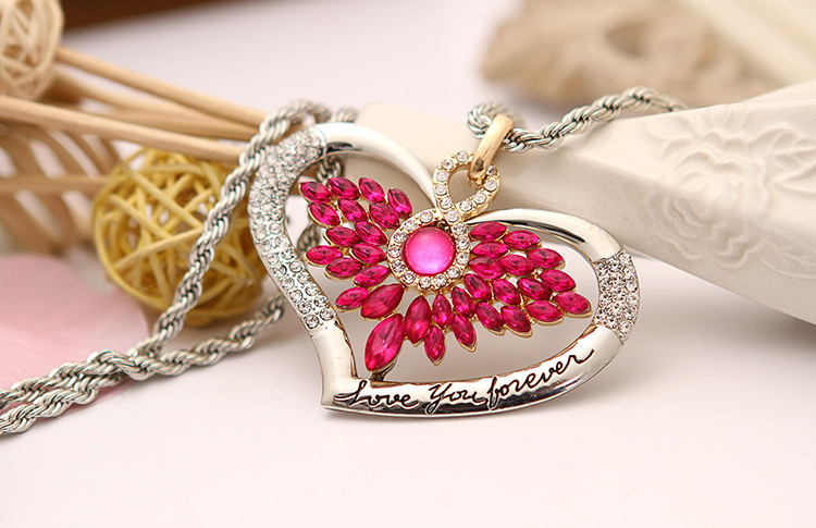 克莱雅宝 景泰蓝手镯 时尚饰品项链 女士毛衣链 玫红【图片 价格 品牌