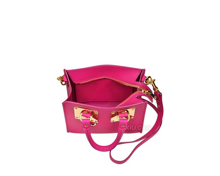 sophie hulme albion box真皮提挎两用包 红色 f