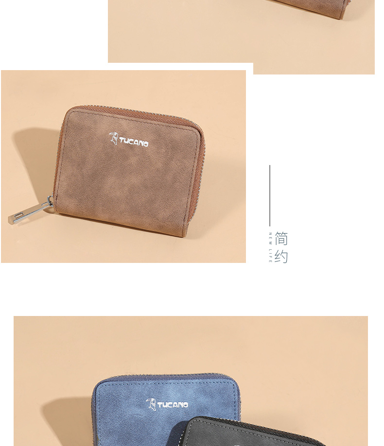 啄木鸟(tucano)新款男女通用零钱包短款时尚简约零钱包个性卡包 wad