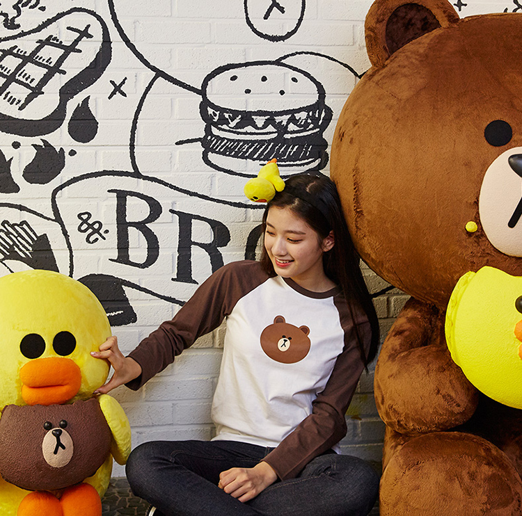 买三免一 line friends 莎莉卖萌毛绒发带发夹头饰 超萌卡通玩偶韩版