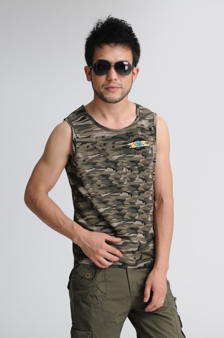 夏装户外迷彩服批发男装军迷迷彩短袖t恤休闲弹力 迷彩上衣 l