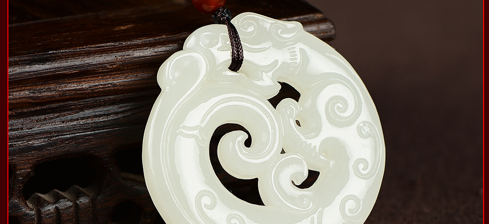 玉华情和田玉龙凤吊坠玉坠仿古镂空男女情侣款玉佩一对挂件爱情结婚