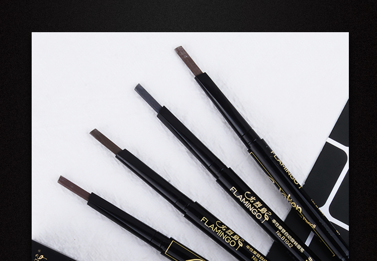 双头自动眉笔带眉刷上色均匀防水防汗不易晕染眉笔眉粉彩妆04烟灰色