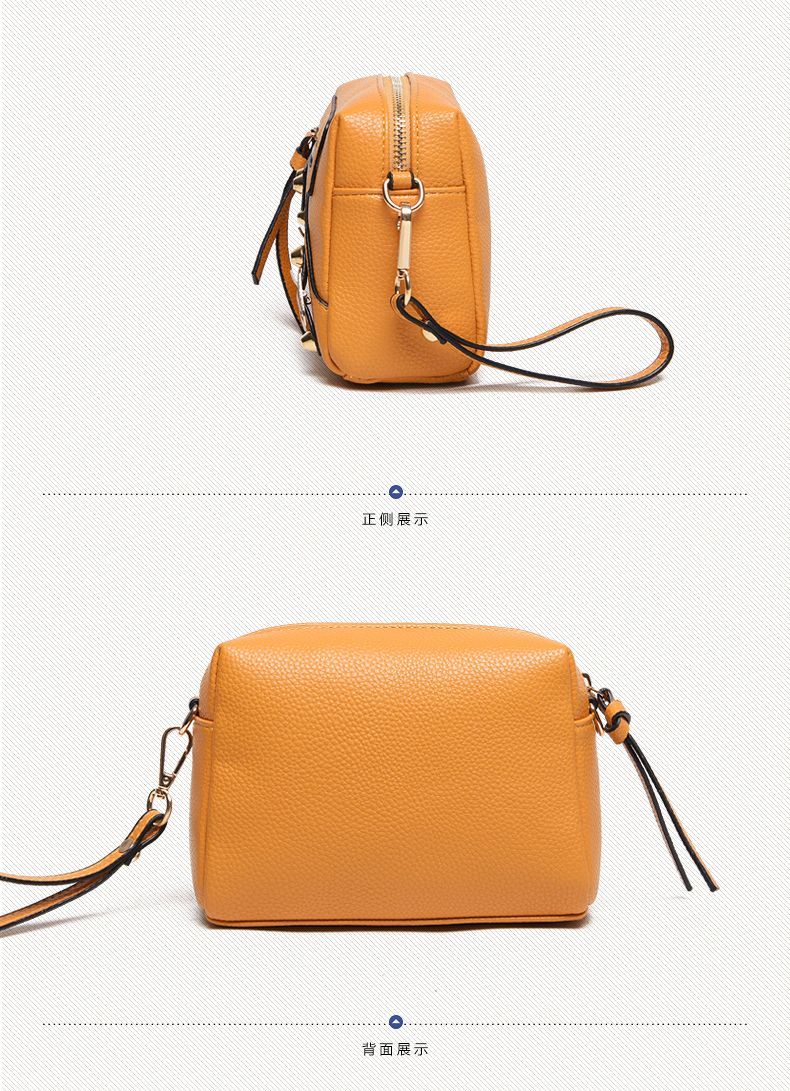 珍妮伯爵2016新款春夏女包单肩斜跨手提小包时尚潮流机车小包 黑色