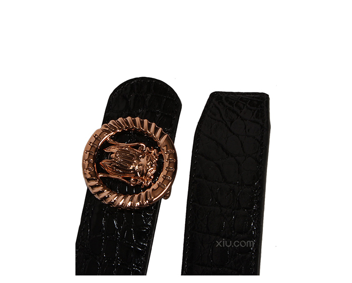 alfredo beretta 男士鳄鱼皮腰带 黑色 90