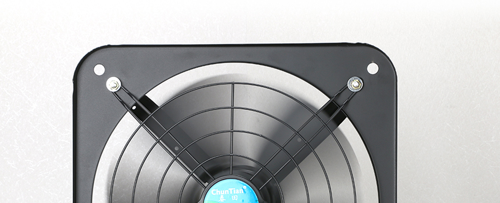 春田 排气扇排风扇厨房卫生间换气扇壁挂式窗式方形工业抽油烟机金属