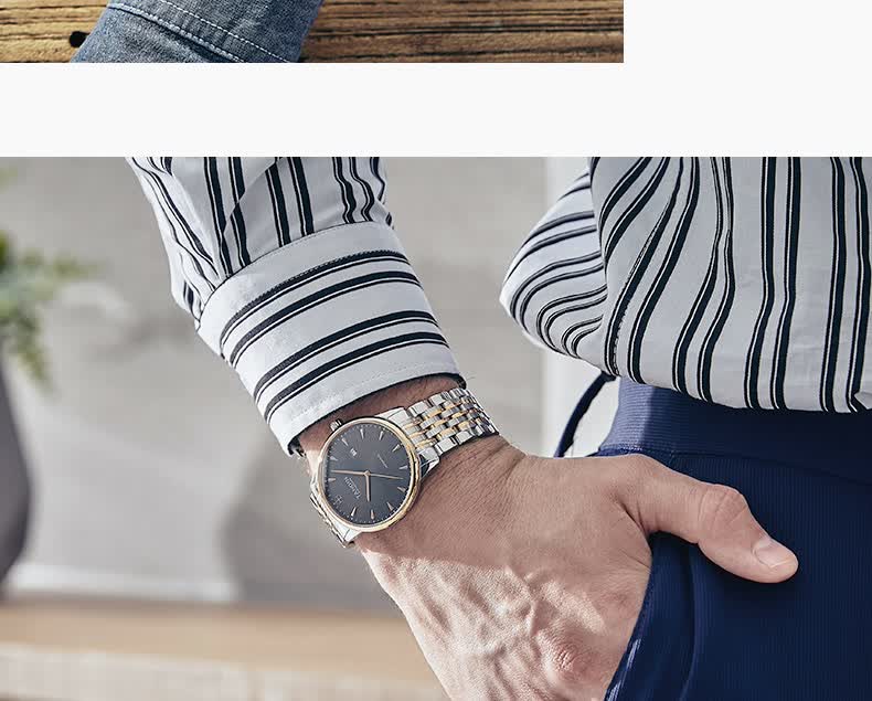 TANGIN Swiss Men's Mechanical Automatic Steel Strap Watch Gift for Boyfriend 7
