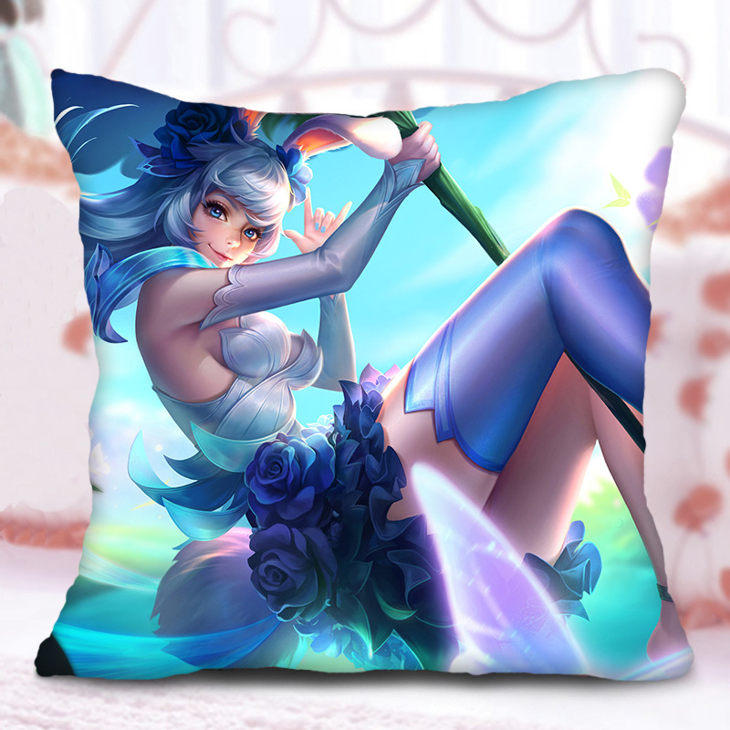 荣耀王者周边定制抱枕 李白凤求凰诸葛亮 沙发靠垫 汽车靠垫 李白韩信