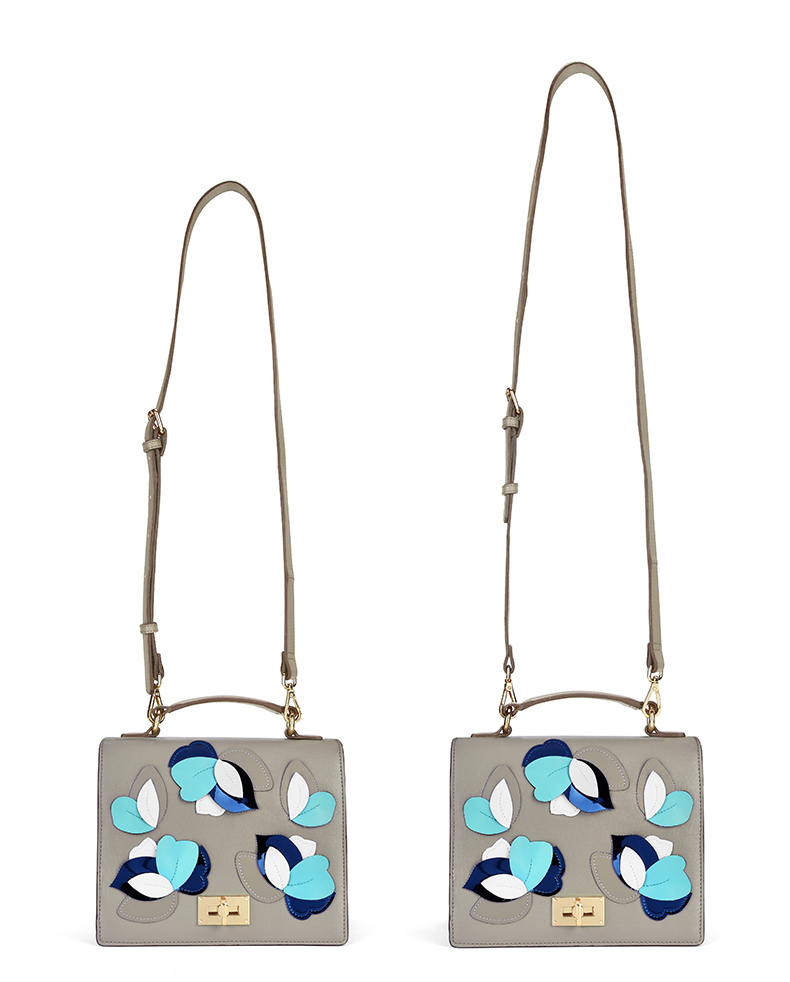 sun&moon韩国 撞色花朵小方包日韩可爱斜挎包甜美淑女单肩包女包spf