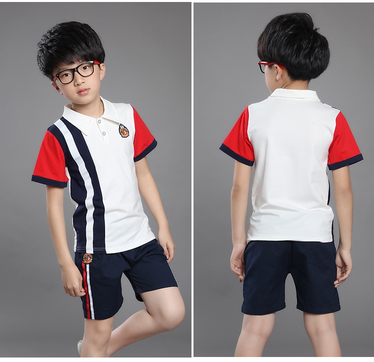 嘟嘟王国学生校服服幼儿园园服班服夏季短袖校服套装小学校服班服 wa