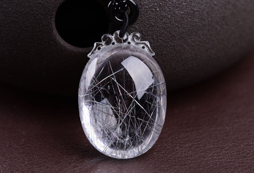 银发晶吊坠 43.79g 思悦水晶