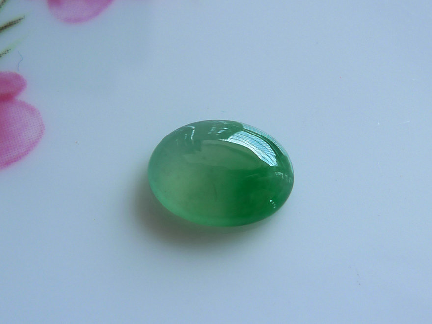 金点祥 冰糯种阳绿蛋面 0.54g