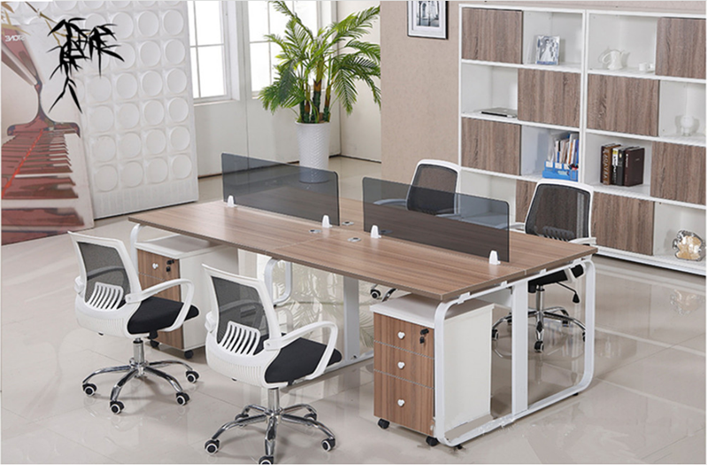 黎富办公家具 屏风工作位 4人位办公桌 员工桌 职员桌 卡位组合 四人